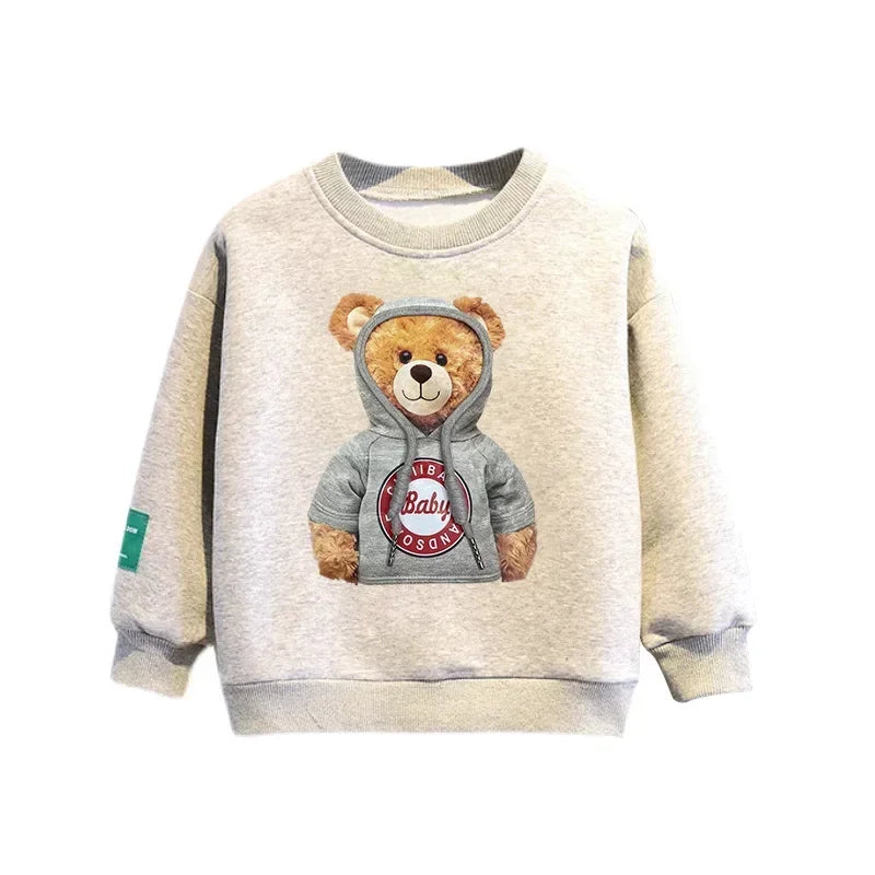 Boy Clothes Set Autumn - Cartoon Bear Top and Pant