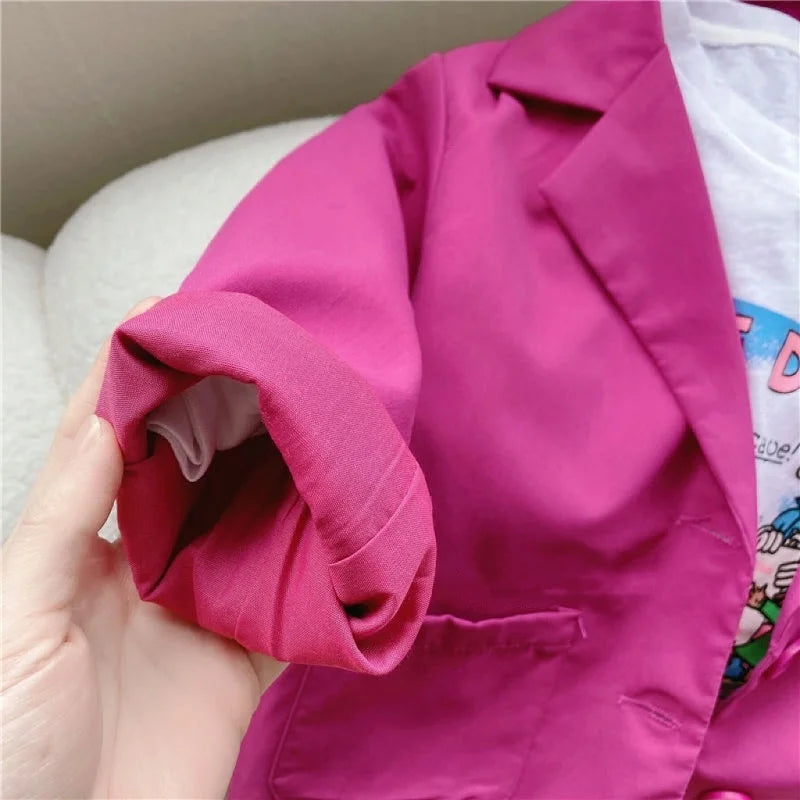 Rossauli Fashion Girl Jacket Solid Color Spring Autumn