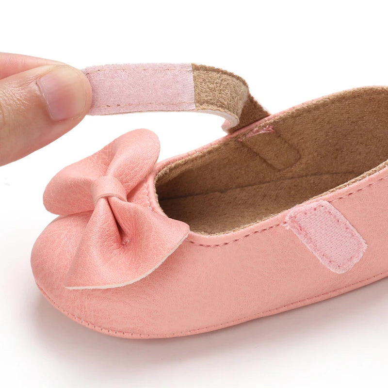Baby Girl Casual and Comfortable Solid Color Mary Jane Shoes