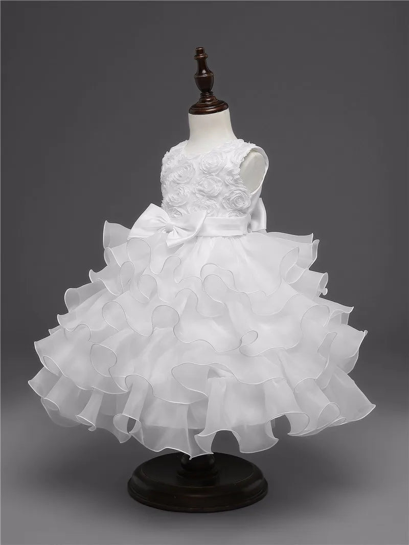 Flower Girl Dress For Wedding Baby Girl 2-8 Years Birthday Outfits Children's Girls First Communion Dresses Girl Kids Party Wear