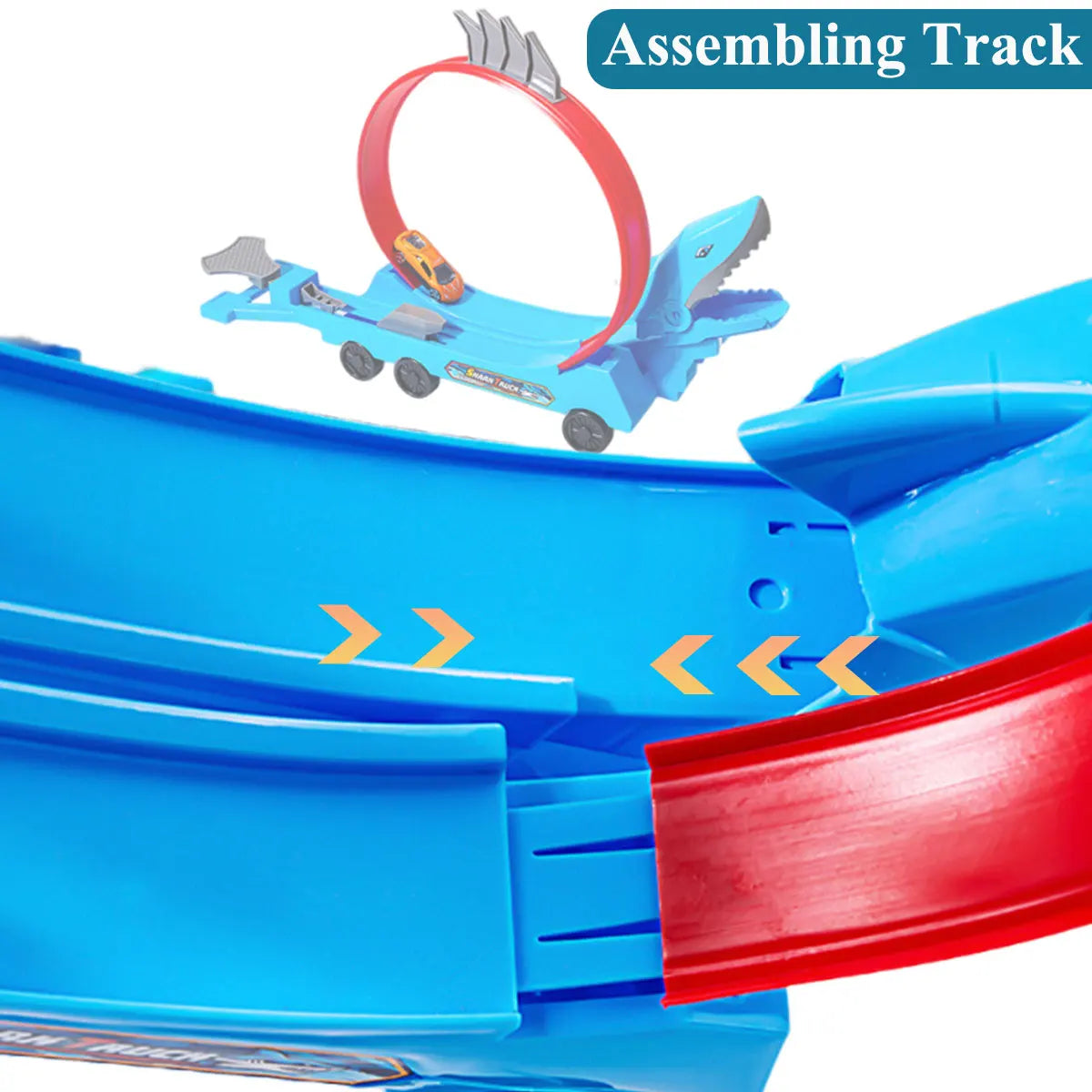 Dinosaur Track Car Sliding Railway Toy Shark  DIY Vehicles Educational Toys