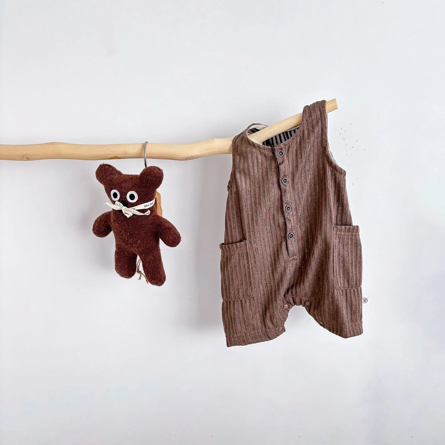 Striped Sleeveless Short Jumpsuit