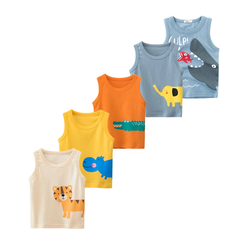 Ismael Crocodile Shark Sleeveless Tees - GuGuTon baby store - Baby Fashion - Toddlers Outfits - Babies Outfits - Toddler Clothes - Kids Clothing - Newborn Clothes - Newborn Wear - Kids Wear - Trending Clothes - Trending Outfits - Fall Fashion - Winter Fashion - Girls Clothes - Boys Clothes - Babies Wear - Kids Accessories - KidsWear - Summer Clothes - Summer Fashion - Summer Trend - Falls Sweaters - Tops - Bottom - Jeans - Blouse - Dresses - Newborn Dresses - Toys