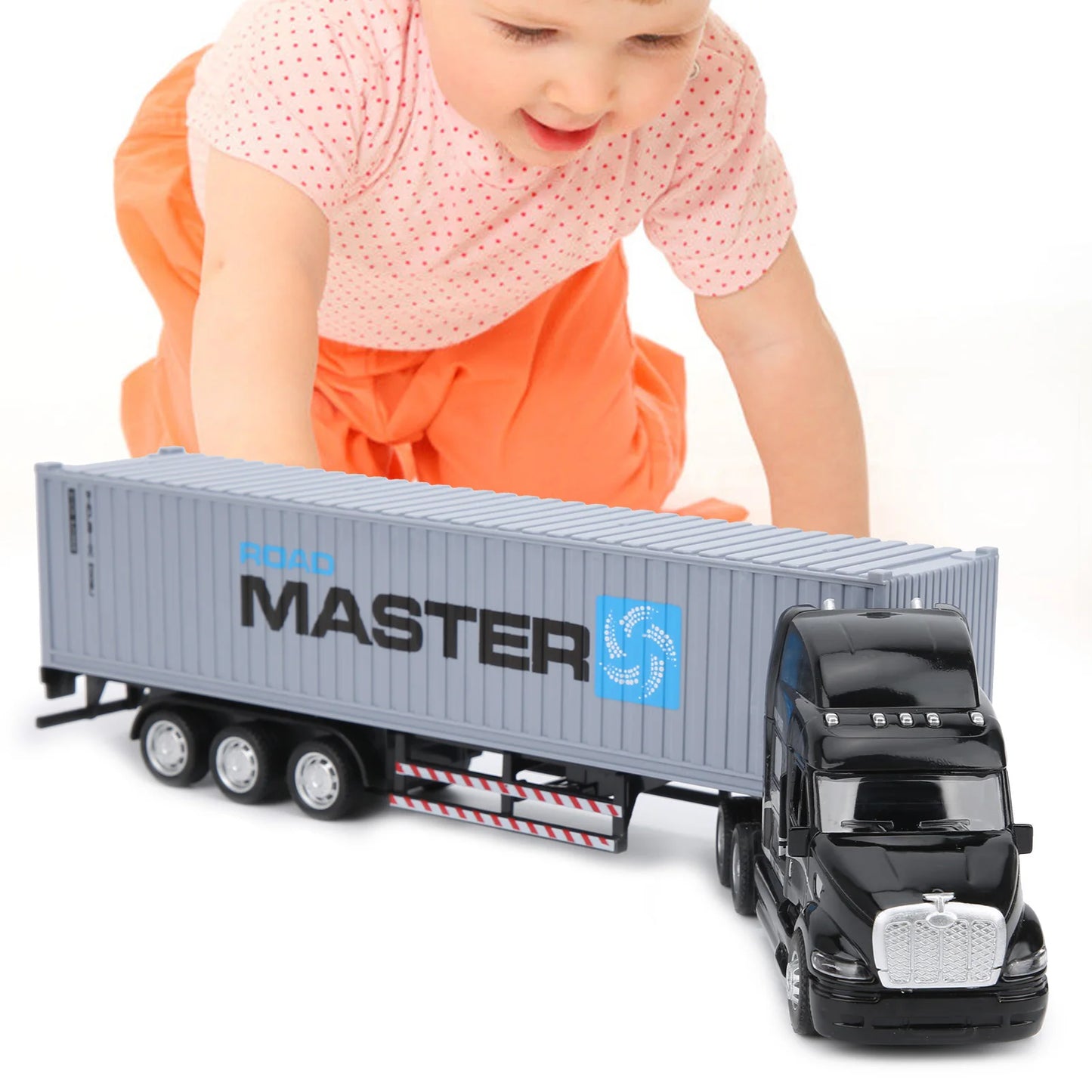 1:48 Alloy Container Car Model with Pull Back Function