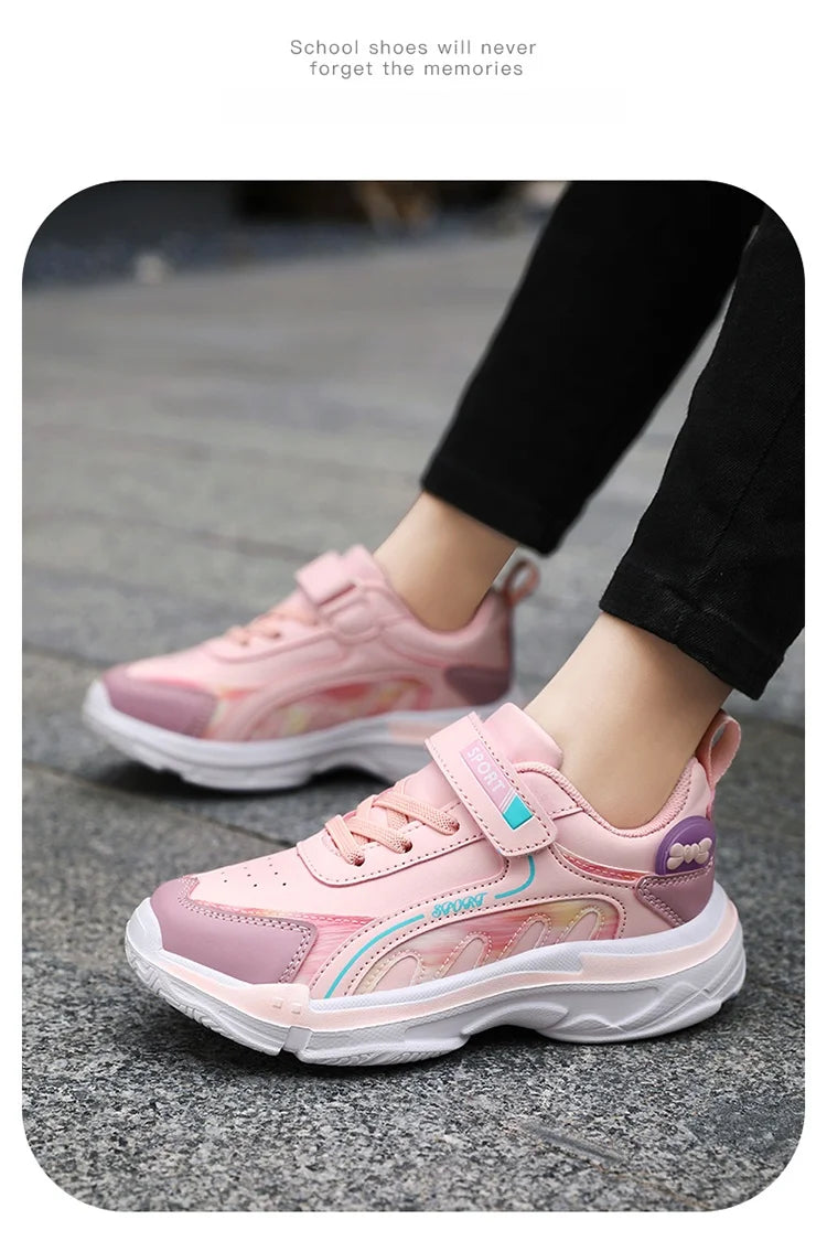 Fashion Children's Shoes Sneakers Girls Comfortable Sneakers Outdoor Non-Slip Running Shoes Tennis Shoes Light Casual Shoes