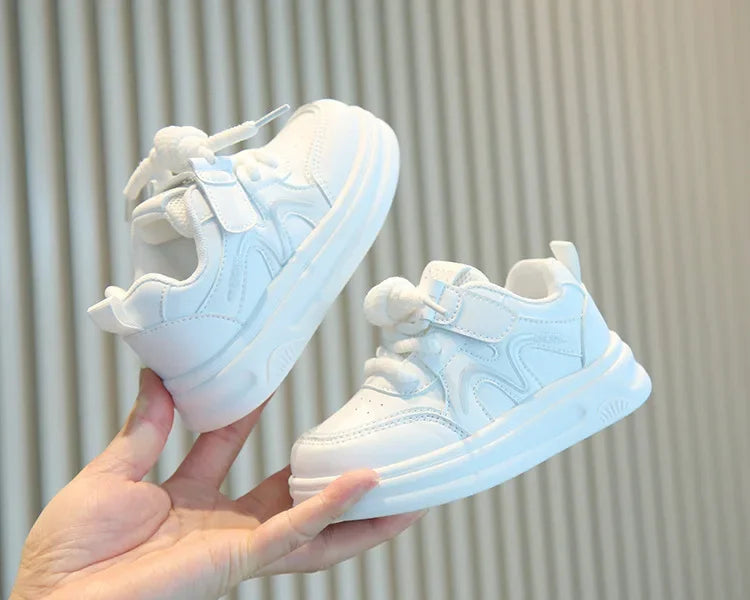 Children's Shoe for Girl New Solid White Sports Shoes for Boy Causal Fashion Versatile Kids School Running Sneakers Non-slip