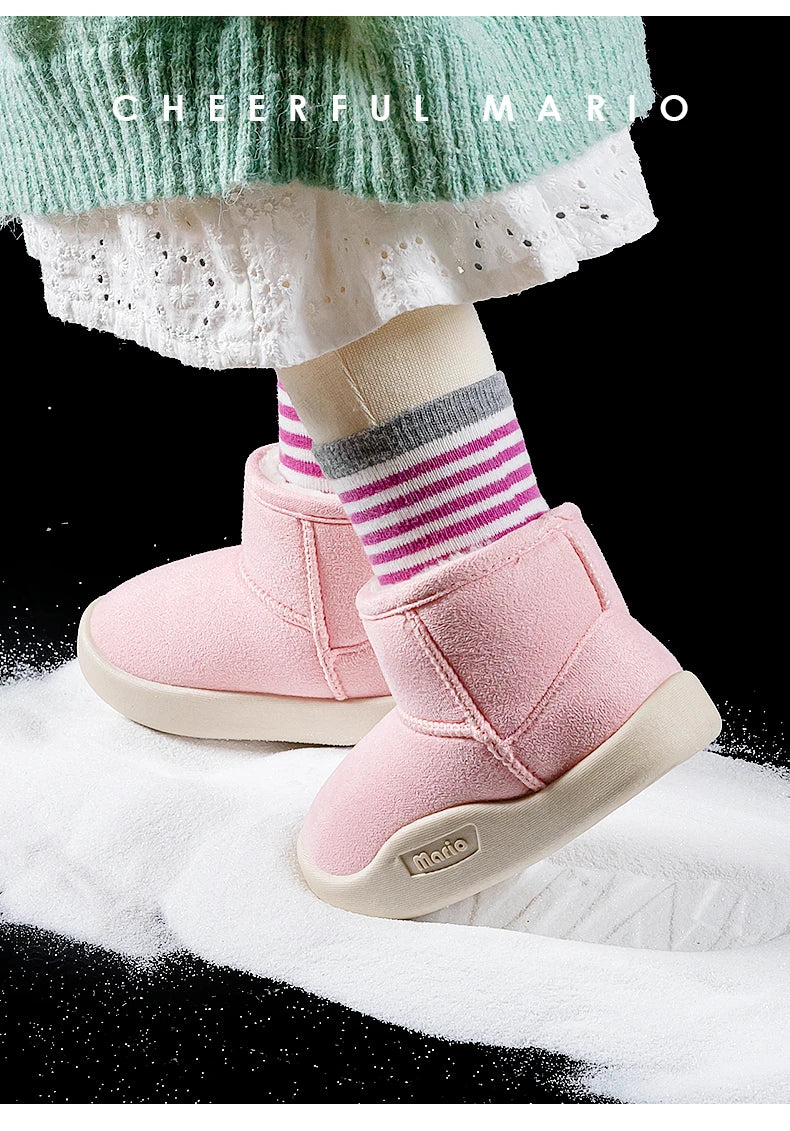 Kids Warm Winter Boots | Cheerful Mario Snow Boots