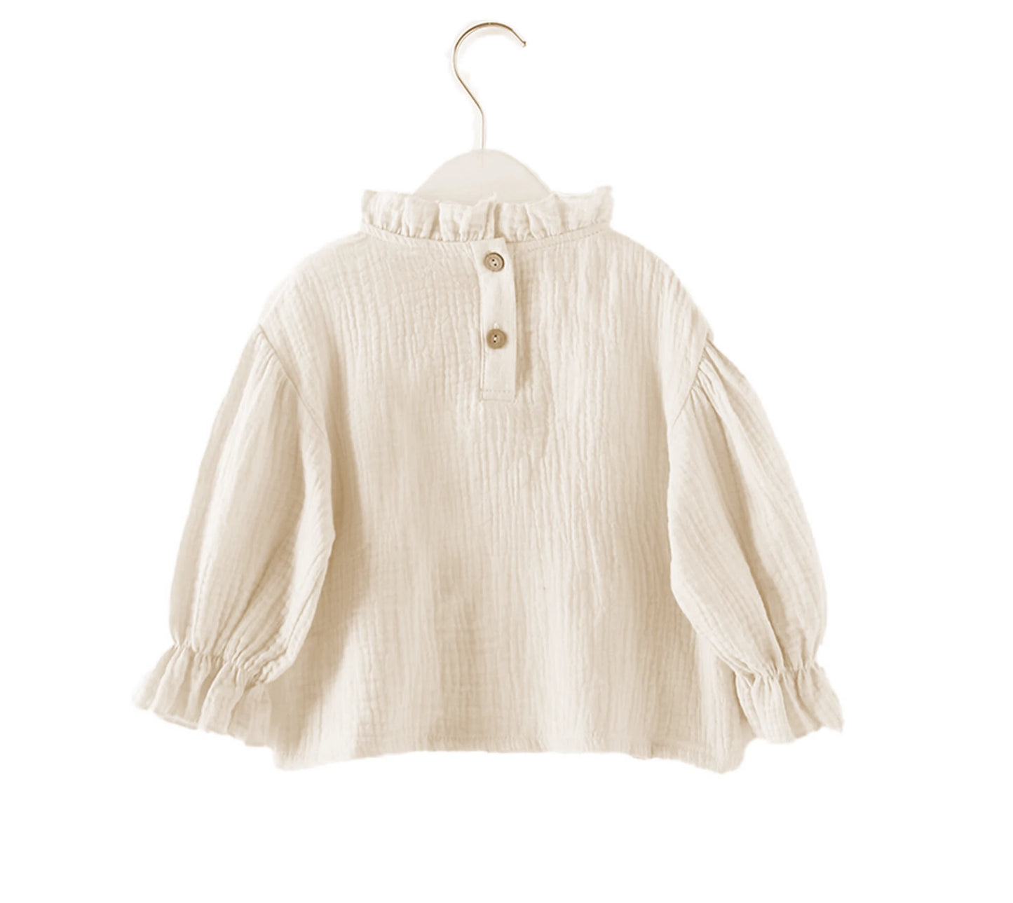 Olivia Linen Cotton Solid T-Shirt Bottoming Tees for Kids