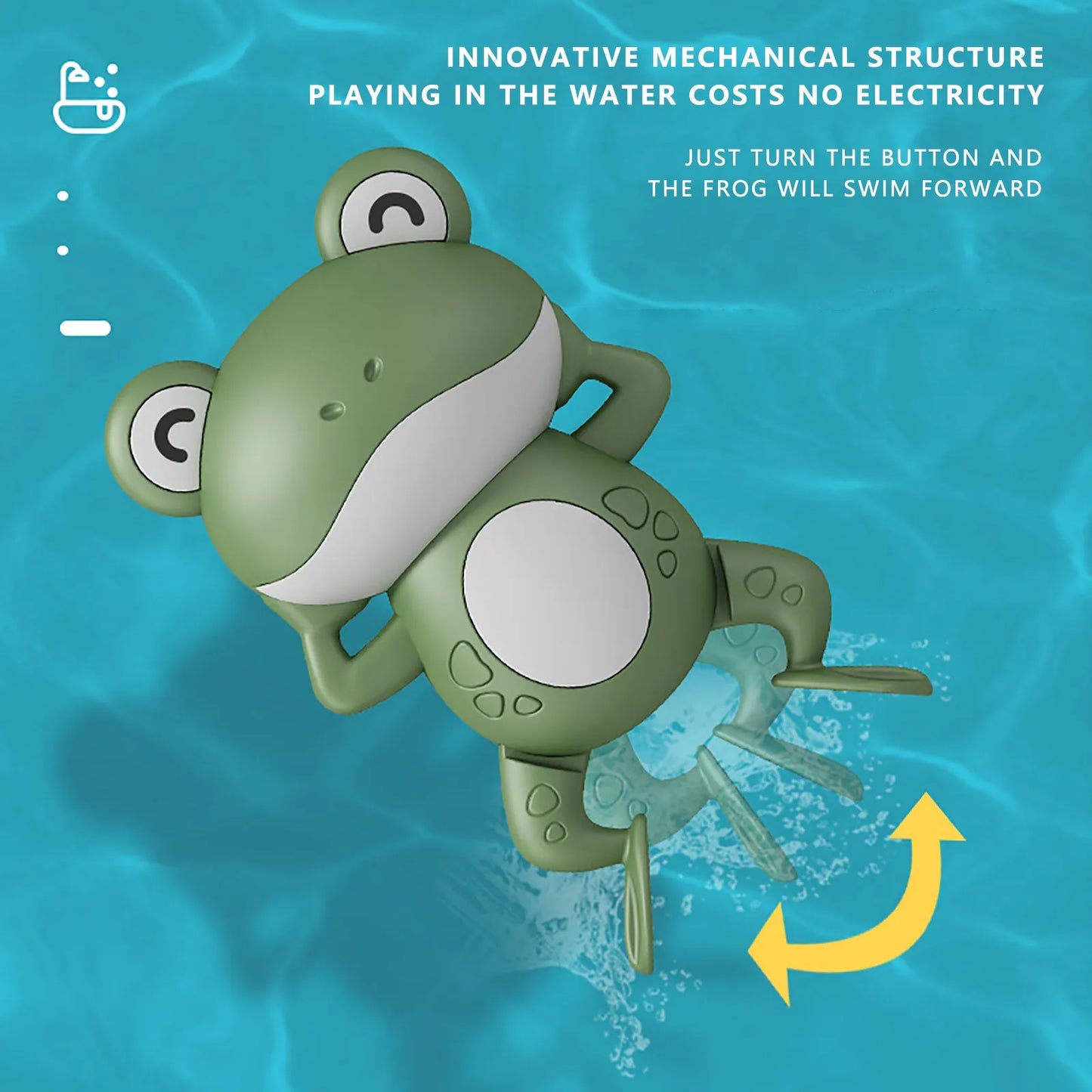 1PCS New Cute Baby Bath Toys For Children Swimming Cute Frogs Clockwork