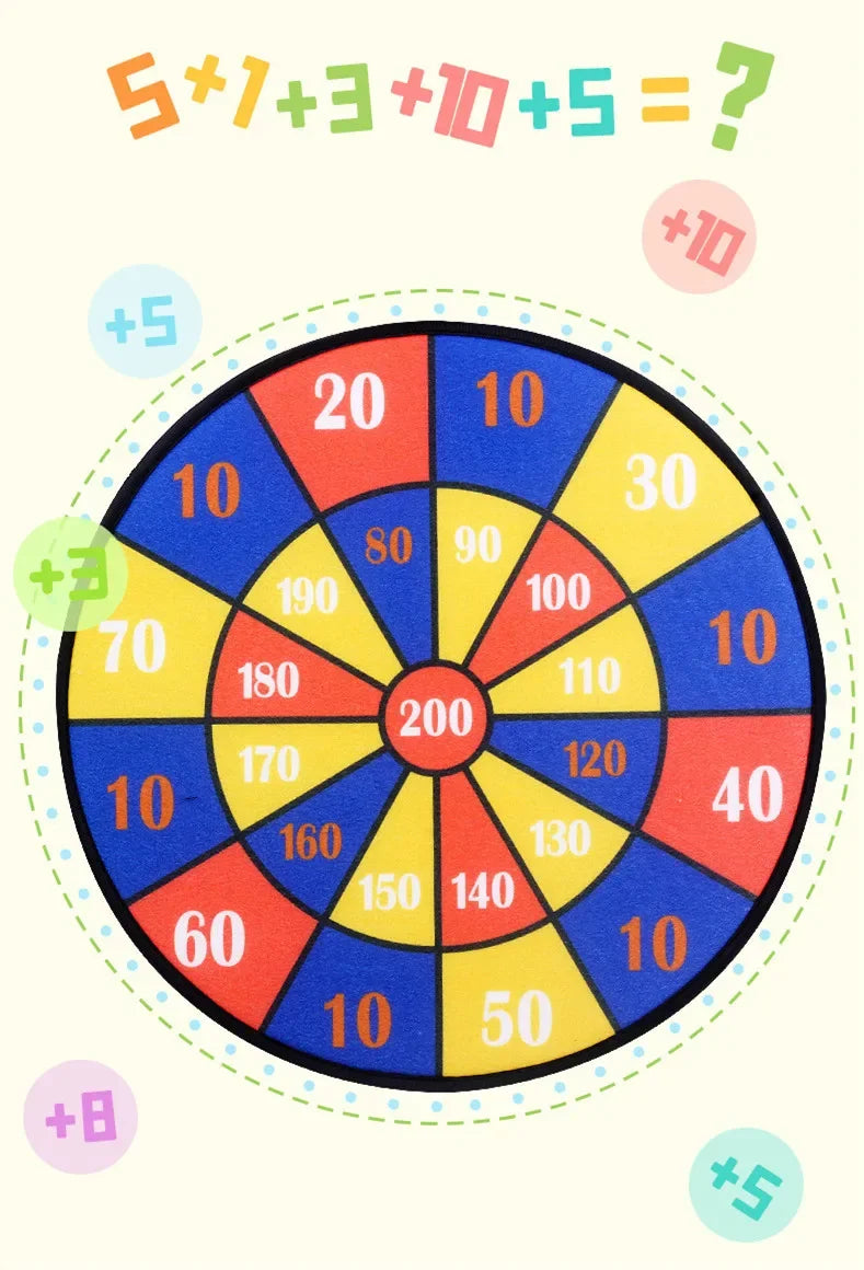 Educational Games Dart Board Baby Toy Stickey Ball Dart Montessori Games