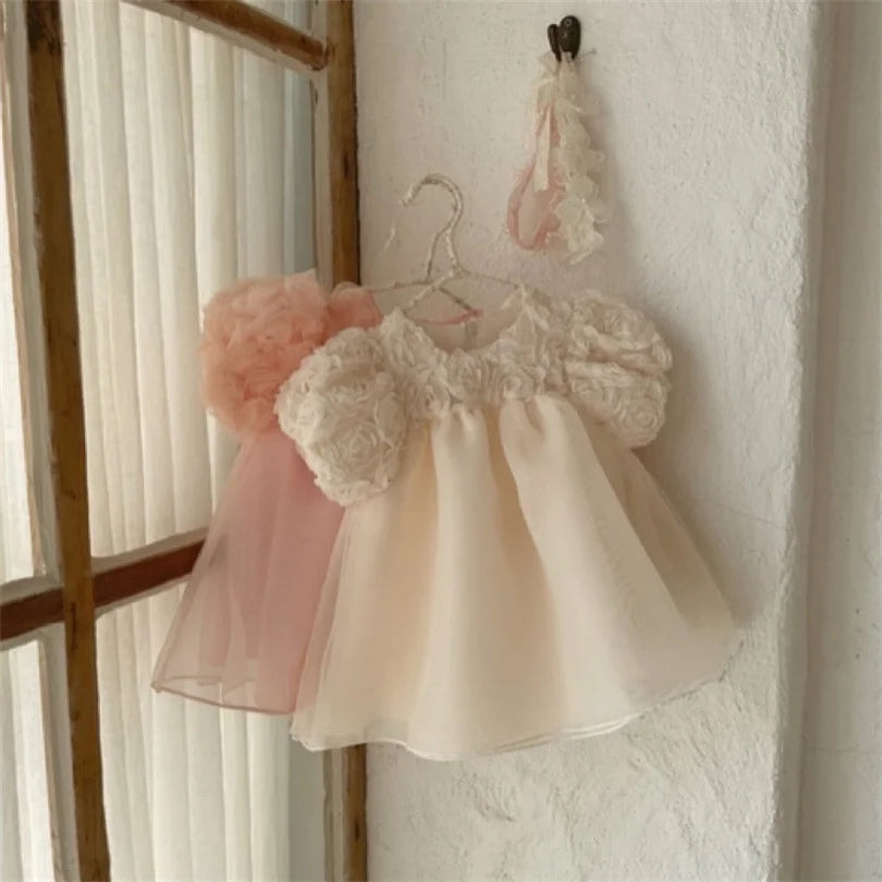1st Birthday Party Baby Dress Summer Princess One Year Baby Girls Dress