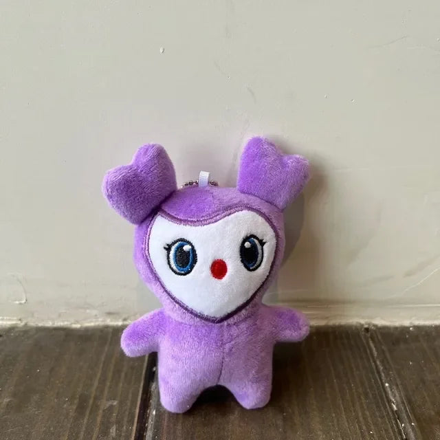 9PCS/lot Lovelys Plush Korean Super Star Plush Toy Cartoon Animal TWICE Momo Doll Keychain Pendant for Fans Girls Birthday Gifts