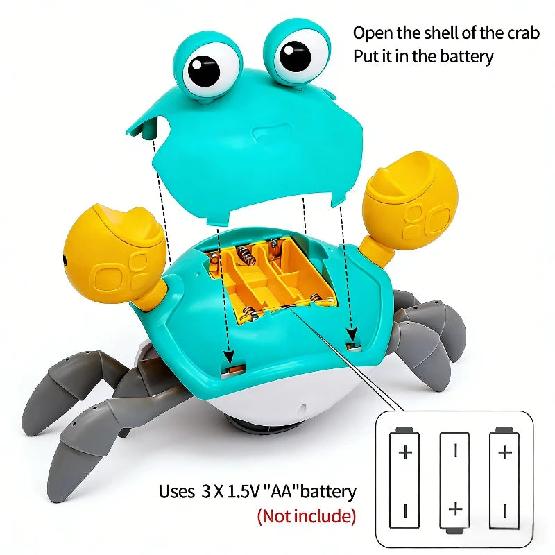 2026 Pets Electronic Interactive Crawling Crab with Light  and Music