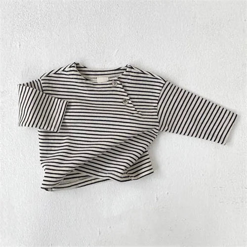Awilda Baby Cotton Long Sleeve Striped Top