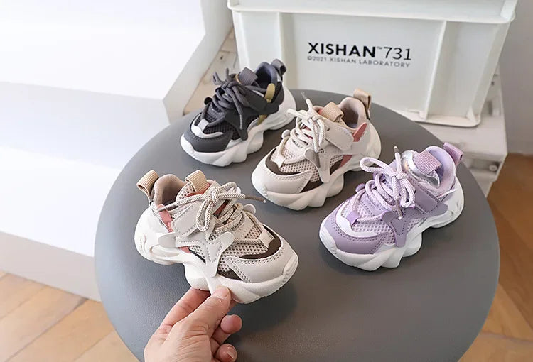 2024 Children's Sneakers Boy Spring Autumn Kids School Basketball Shoes Fashion Girls Causal Walking Shoes Breathable Non-slip