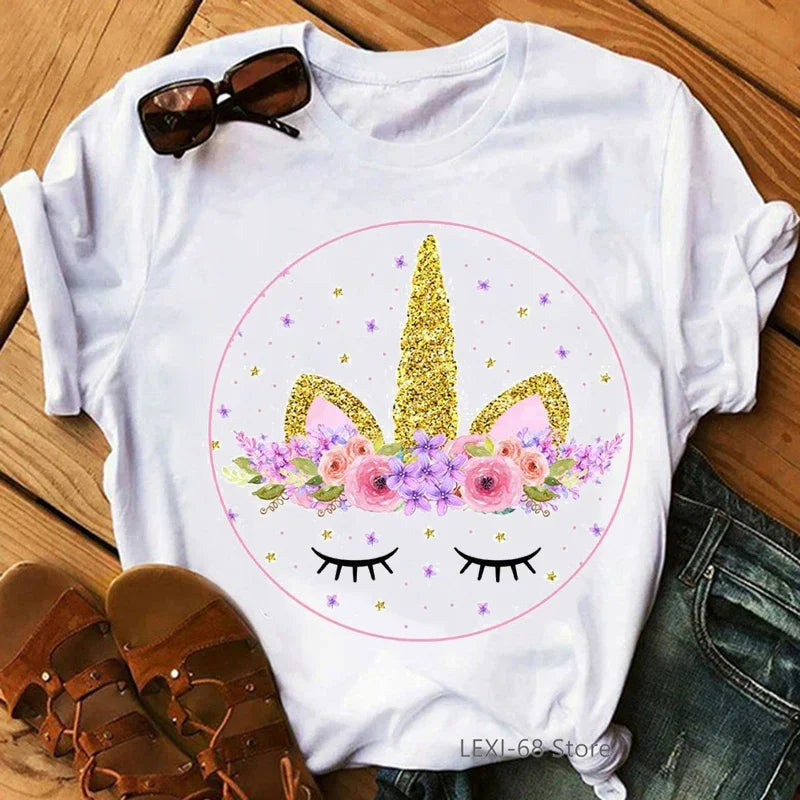Sophia Women Kawaii Unicorn Girl Graphic Femme Flowers - GuGuTon baby store - Baby Fashion - Toddlers Outfits - Babies Outfits - Toddler Clothes - Kids Clothing - Newborn Clothes - Newborn Wear - Kids Wear - Trending Clothes - Trending Outfits - Fall Fashion - Winter Fashion - Girls Clothes - Boys Clothes - Babies Wear - Kids Accessories - KidsWear - Summer Clothes - Summer Fashion - Summer Trend - Falls Sweaters - Tops - Bottom - Jeans - Blouse - Dresses - Newborn Dresses - Toys