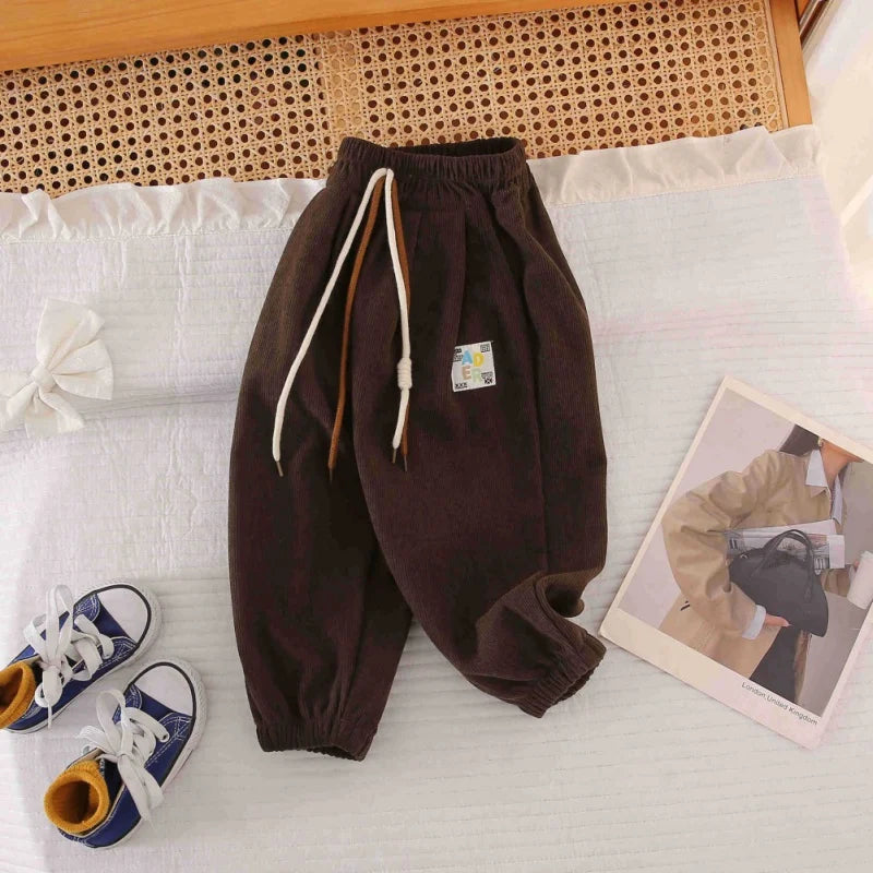 Eric Fashion Boys Casual Sport Pants Casual Solid Color Wide