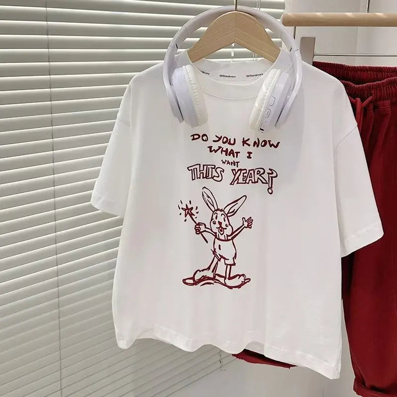 Chris Clothing Cartoon Magic Rabbit Print Tees - GuGuTon baby store - Baby Fashion - Toddlers Outfits - Babies Outfits - Toddler Clothes - Kids Clothing - Newborn Clothes - Newborn Wear - Kids Wear - Trending Clothes - Trending Outfits - Fall Fashion - Winter Fashion - Girls Clothes - Boys Clothes - Babies Wear - Kids Accessories - KidsWear - Summer Clothes - Summer Fashion - Summer Trend - Falls Sweaters - Tops - Bottom - Jeans - Blouse - Dresses - Newborn Dresses - Toys