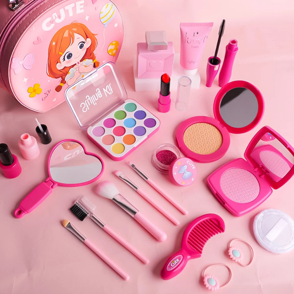 Simulation Girl Cosmetics Set Pretend Makeup Toys Girls Play House Simulation Make up Educational Toys Gifts for Girls Fun Game