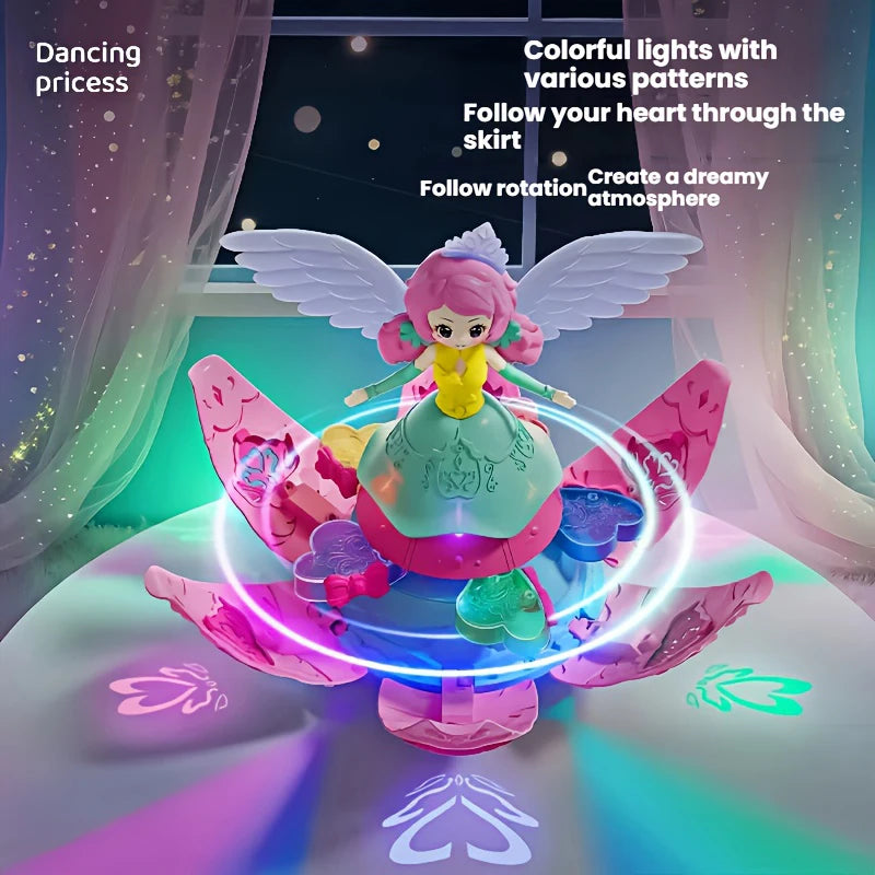 Dreamy Fairy Princess Electric Toys That Girls Love, colorful Sound and Light Rotating Dance, Toys and Gifts That Babies Love