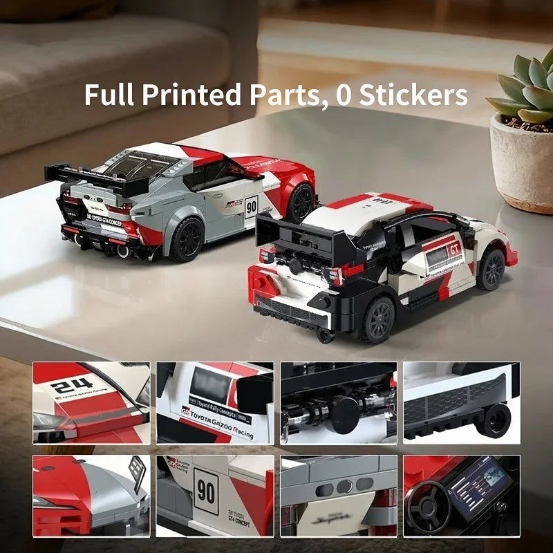1:24 GR Yaris Rally1 Race Sport Car Building Blocks Champion Supercar Vehicle Brick Model Kit Adults DIY Gifts 324PCS