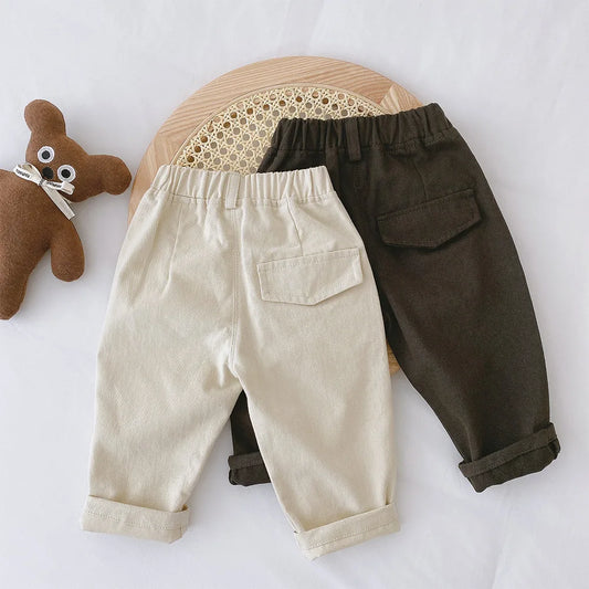 Andrés Casual Cotton Canvas Pants Fashion Kids Boys Trousers