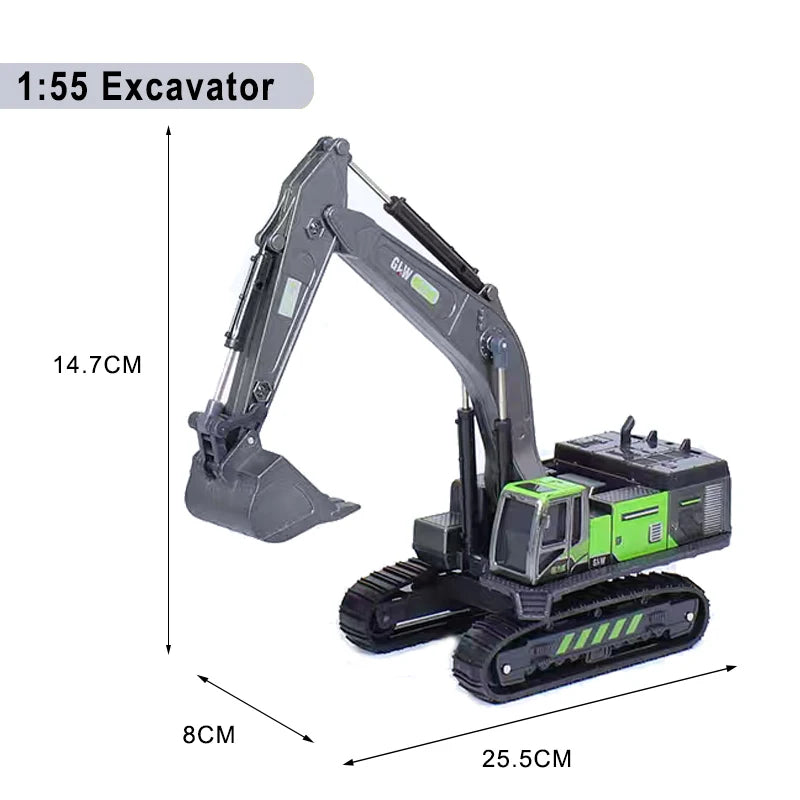 Engineering Vehicle Toys for Boys Alloy+Plastic Tractor Excavator Bulldozer Crane Truck Model Diecast Children Collection Gifts