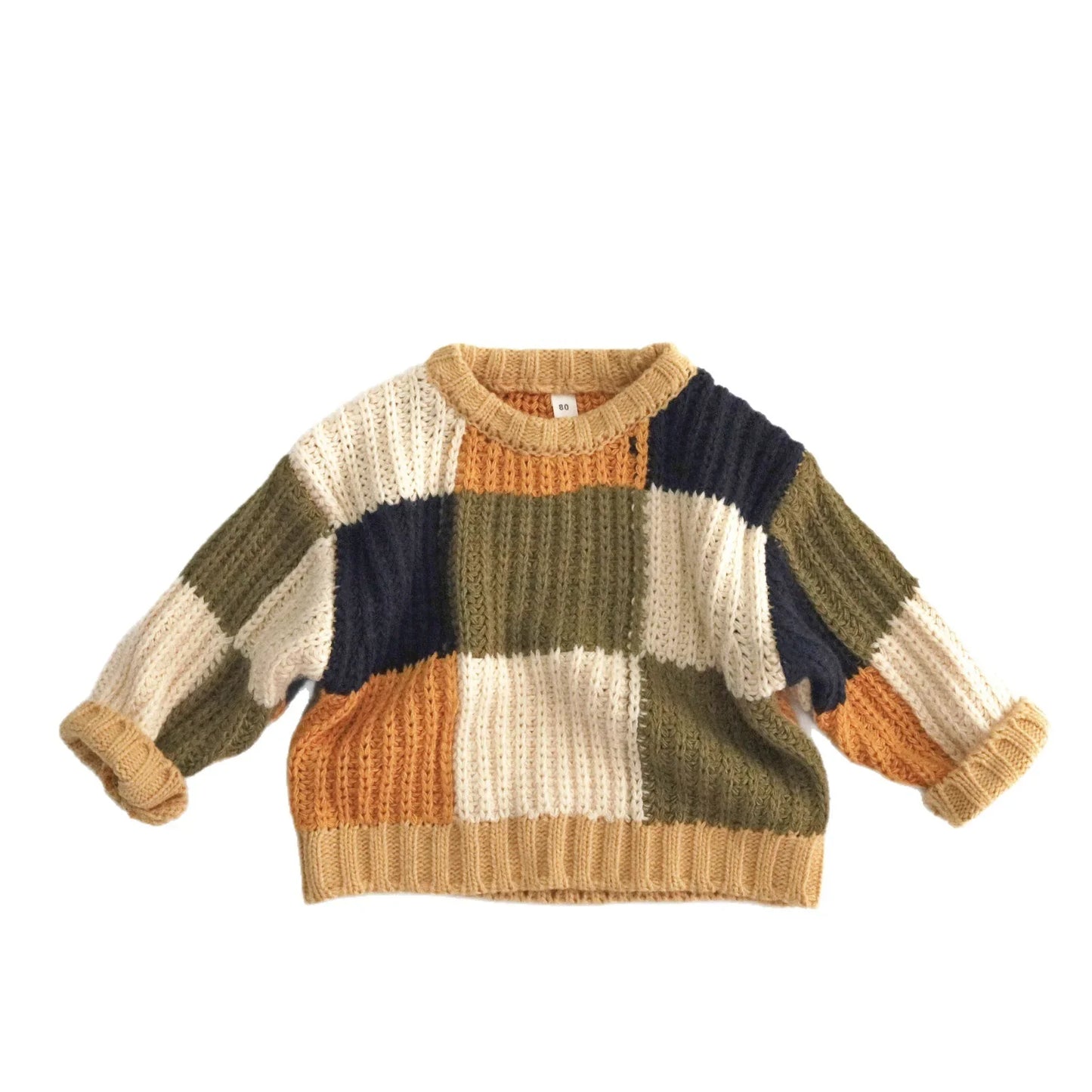 Raul Checkered Knit Pure Cotton Sweater