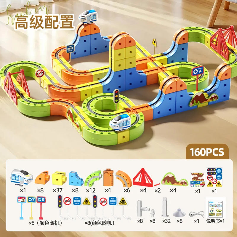 Amazing Track Cube Electric Magnetic Building Block Train Set