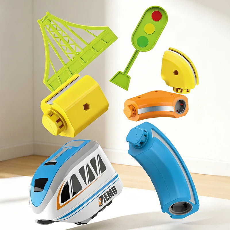 Electric Magnetic DIY Track Car, Parent-Child Interaction, Multiple Play Styles