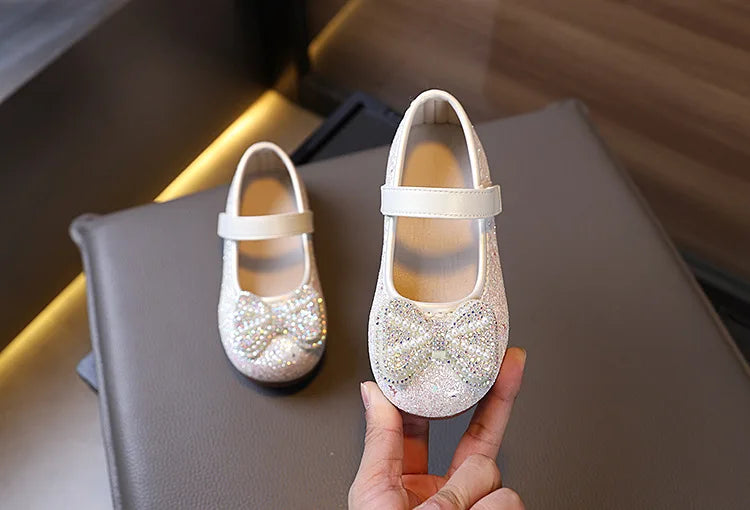 Girl Dresses Casual Shoes 2025 Spring Autumn New Children Fashion Princess Leather Shoes