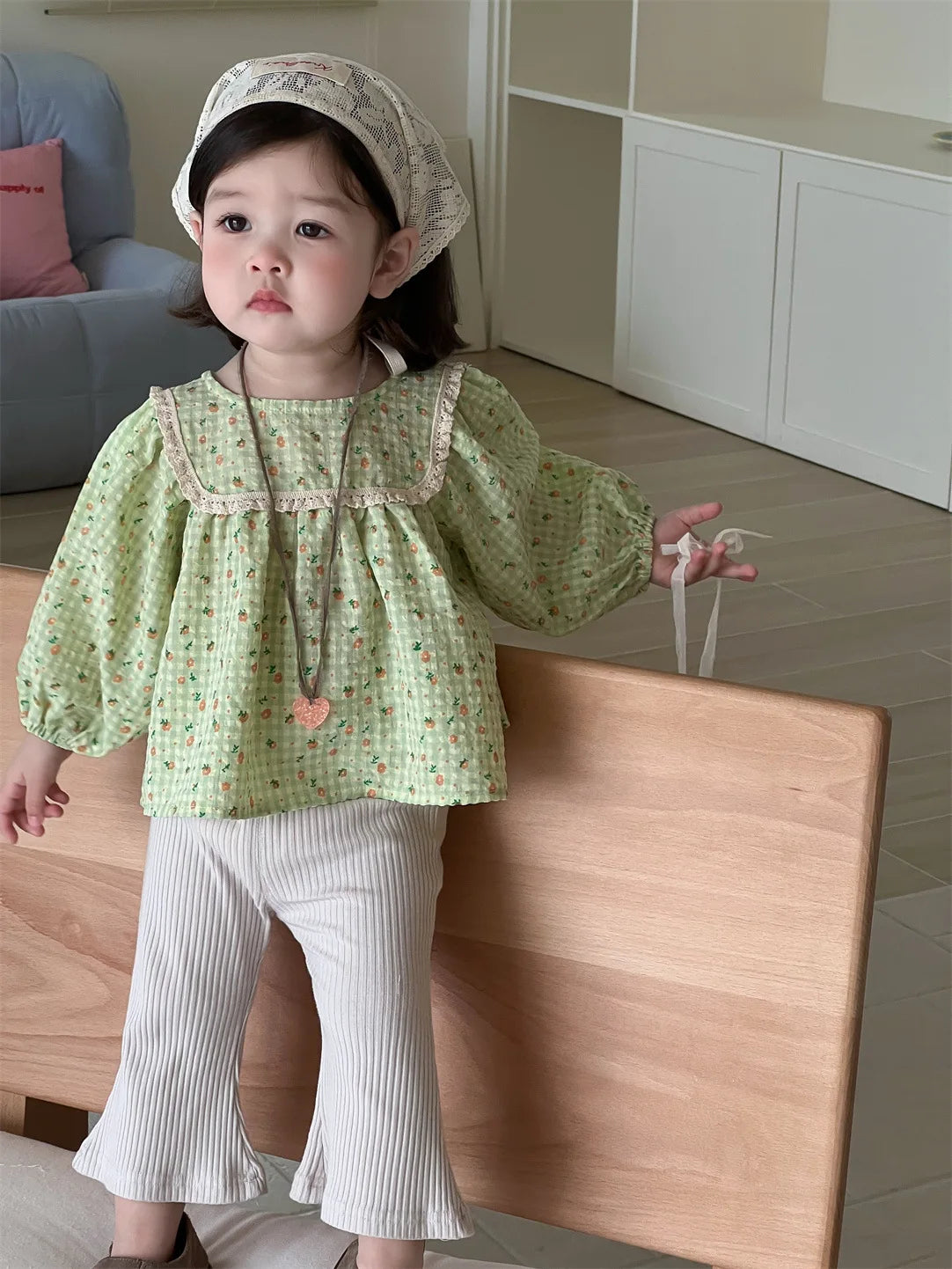 Fiorella Long Sleeve Loose Cute Sweet Tops