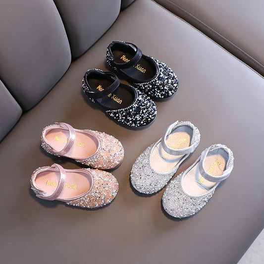 Girl's Princess Shoes Summer Glimmer Round Toe Party Dance Flat Shoe