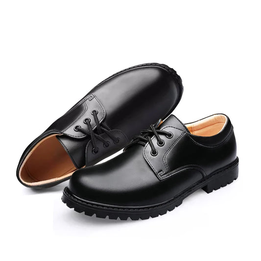 Soft Bottom School Shoes for Boys Middle School Student British Black