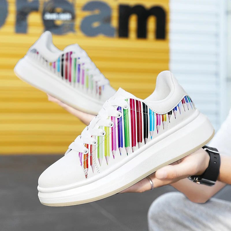 Darius Men Thick Soled Casual Sneakers for Daily Wear