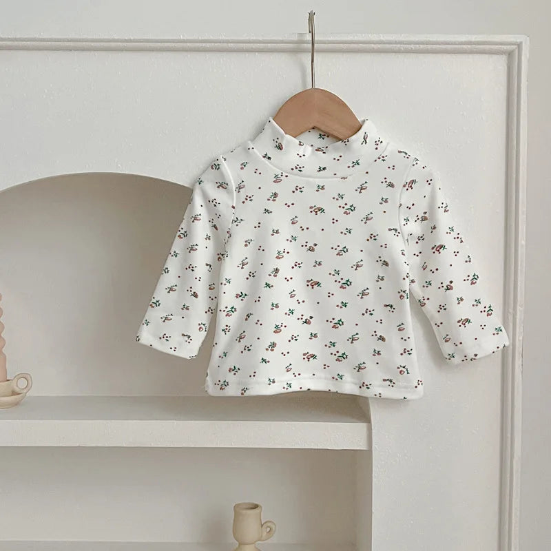 Caro Solid Turtleneck Long Sleeves Top