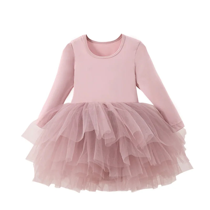 Baby Girl Princess Tutu Dress Long Sleeves Ballet Dress