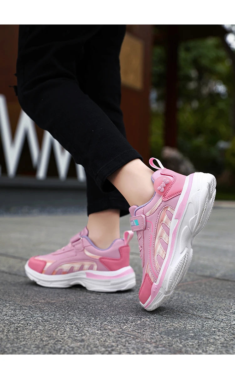 Fashion Children's Shoes Sneakers Girls Comfortable Sneakers Outdoor Non-Slip Running Shoes Tennis Shoes Light Casual Shoes