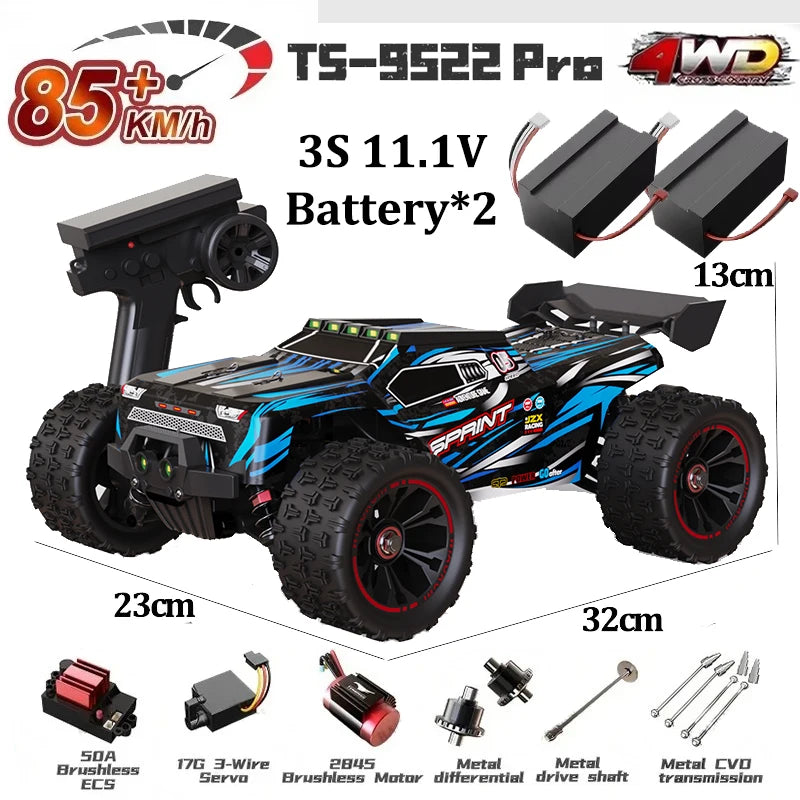 Professional Racing Car 85 Km/h 4WD Brushless Remote Control