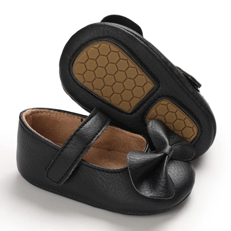 Baby Girl Casual and Comfortable Solid Color Mary Jane Shoes