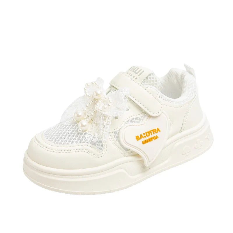 4 To 12 Years Autumn Children Shoes Girls Sneaker 2026 PU Leather Flat Shoes Kids Casual Sneaker Comfortable Cute Girls Shoes