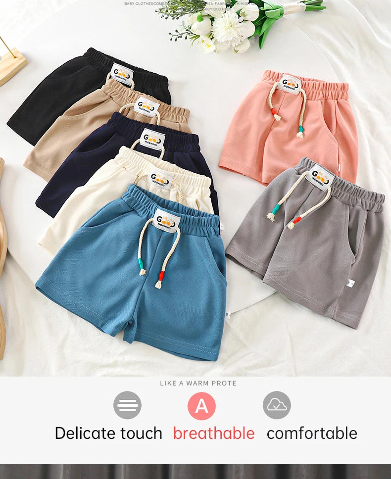 Alberto Summer Boys Shorts Candy Color Casual Elastic Waist