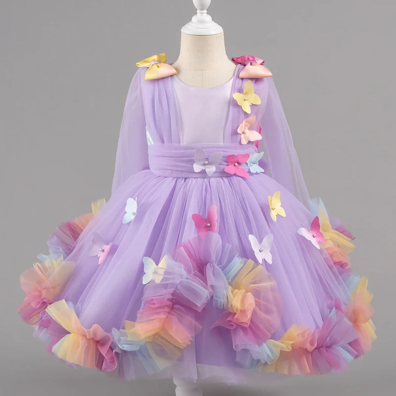 Fashion Cartoon Girl Princess Dress Lace Sleeveless Kids Party Dresses