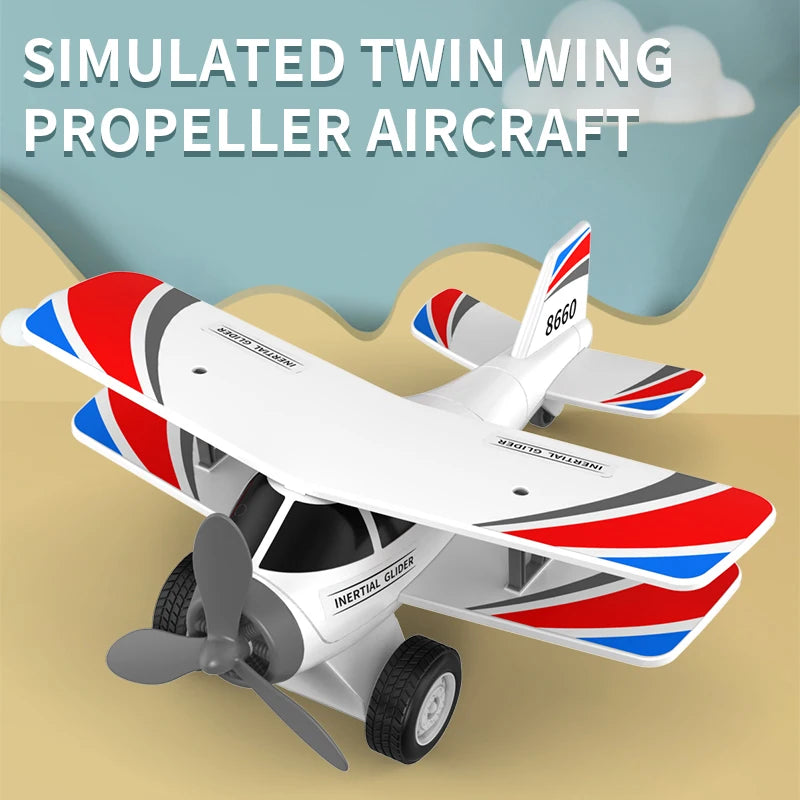 Children's Biplane Toy - Puzzle Simulation Model Gift