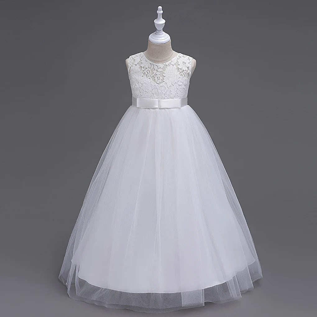Western girls dress Princess dress Children's dress long lace skirt