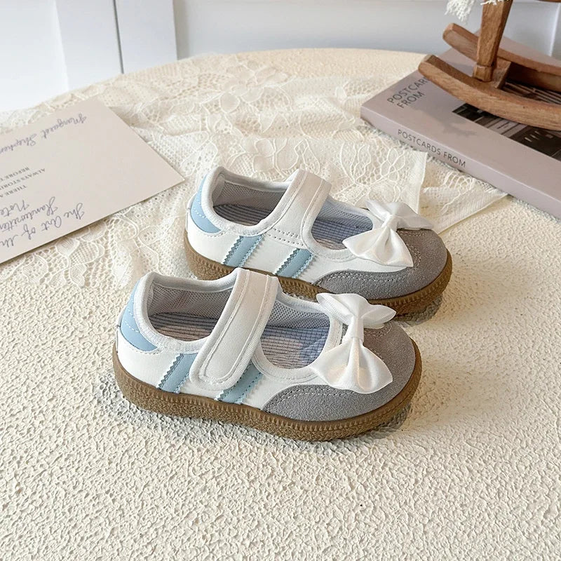 Girls Summer Sandals Cute Bowknot Children Shoes Soft Sole Toddler Beach Sandals Kids Casual Closed Toe Flats Outdoor Sneakers