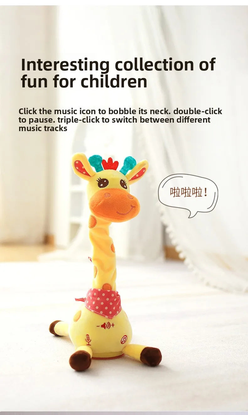 Dancing Talking Giraffe Toy with Songs and Adjustable Volume