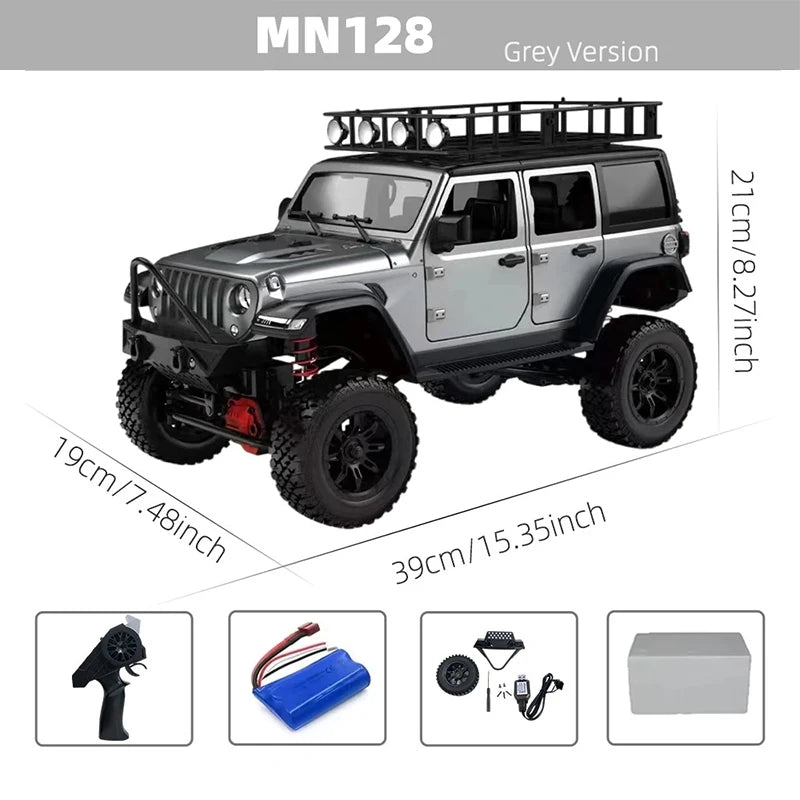 MN128 1/12 RC Car 4WD Jeep Model 2.4G Remote Control LED Light 4X4 Off Road