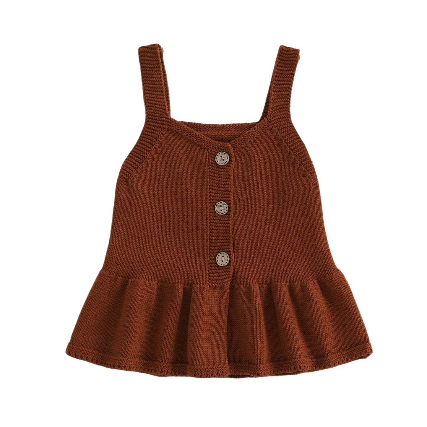 Ana Adorable V Neck Sleeveless Ruffled Top