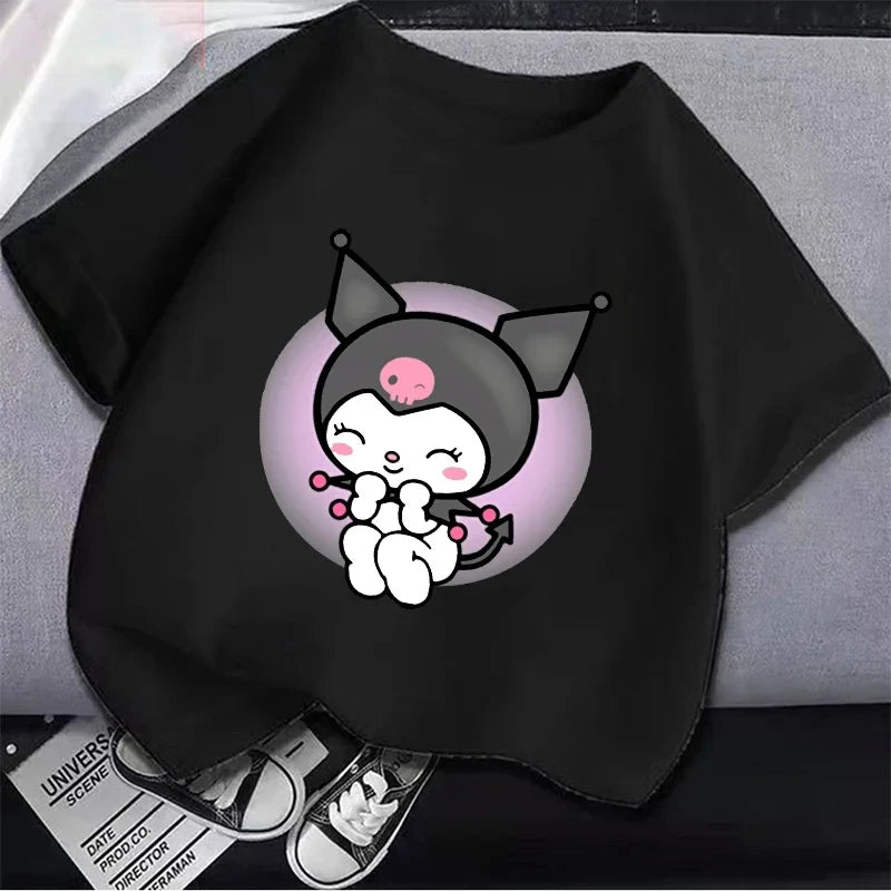 Martina Fashion Children's T-shirt Cute Sanrio Cartoon Cotton Black White - GuGuTon baby store - Baby Fashion - Toddlers Outfits - Babies Outfits - Toddler Clothes - Kids Clothing - Newborn Clothes - Newborn Wear - Kids Wear - Trending Clothes - Trending Outfits - Fall Fashion - Winter Fashion - Girls Clothes - Boys Clothes - Babies Wear - Kids Accessories - KidsWear - Summer Clothes - Summer Fashion - Summer Trend - Falls Sweaters - Tops - Bottom - Jeans - Blouse - Dresses - Newborn Dresses - Toys